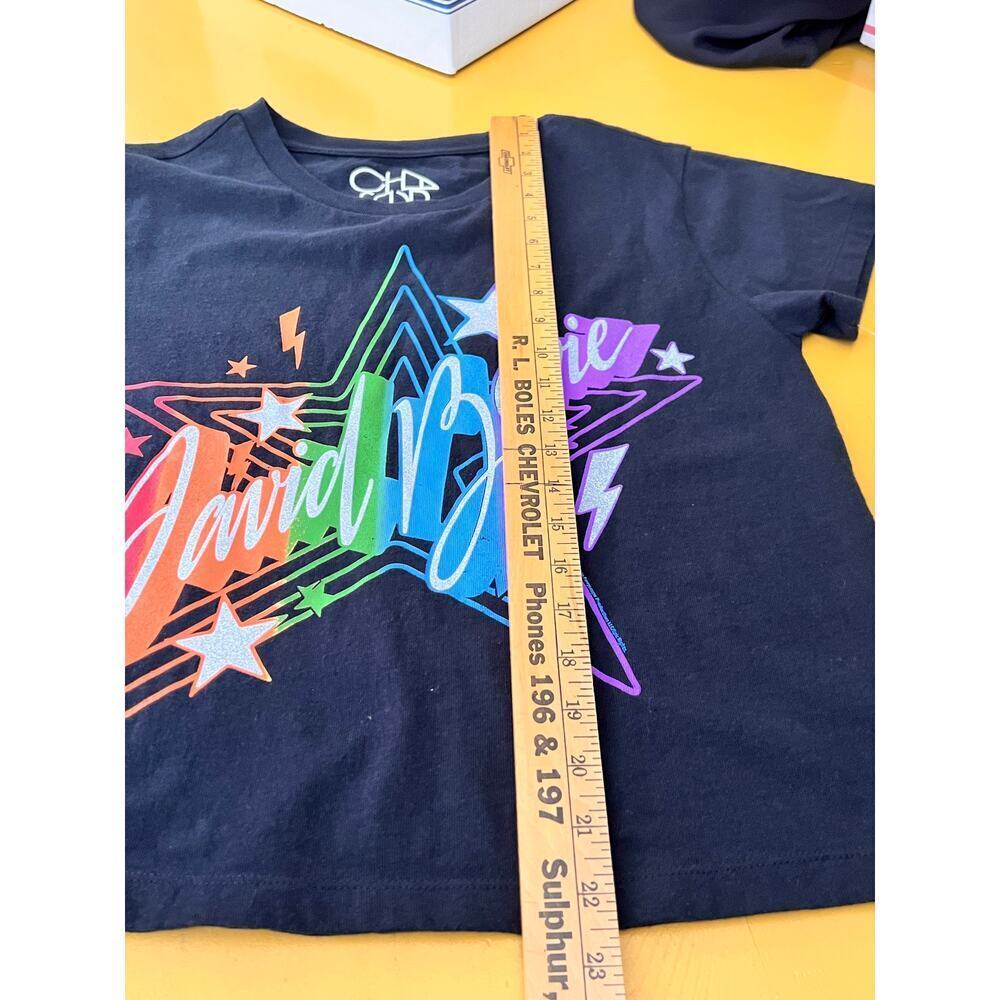 Chaser David Bowie Short Sleeve Crew Neck Graphic T-Shirt Black Women's S NWT - Picture 7 of 8